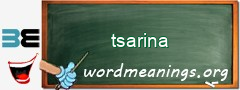 WordMeaning blackboard for tsarina